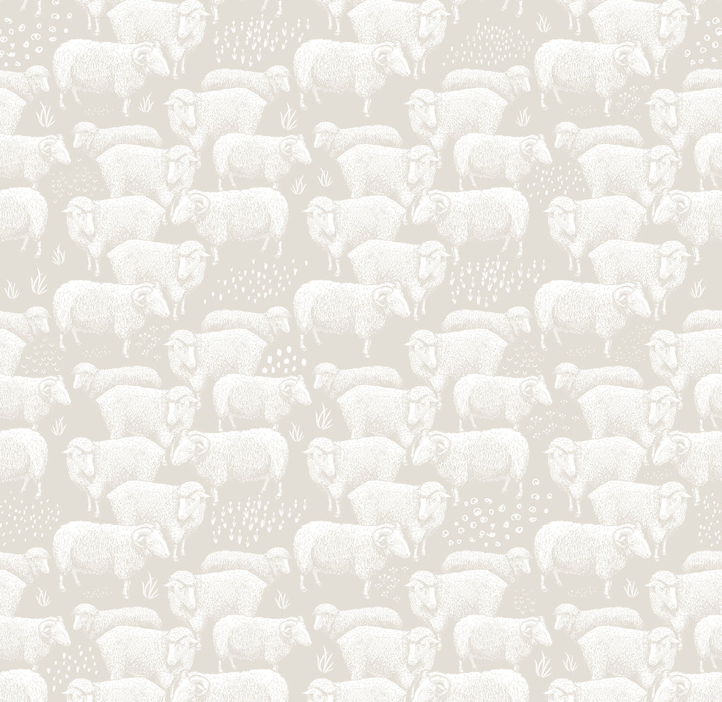 Panoramic wallpaper for sheepfolds