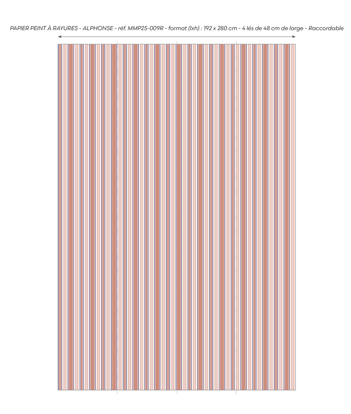 Papier peint à rayures - Alphonse