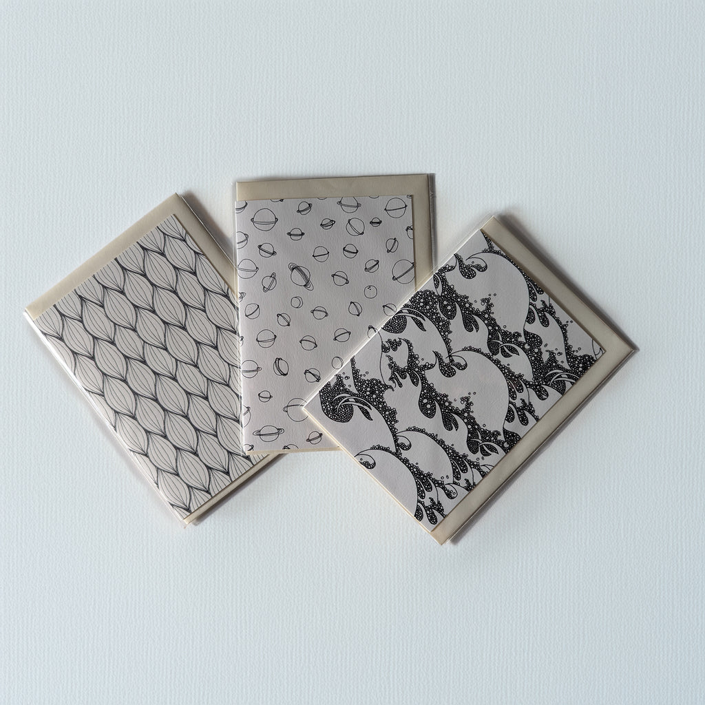 Lot de 3 cartes A6