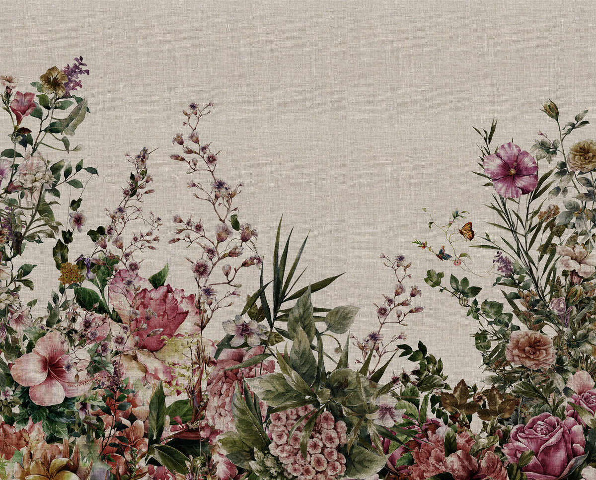 Panoramic wallpaper Damask
