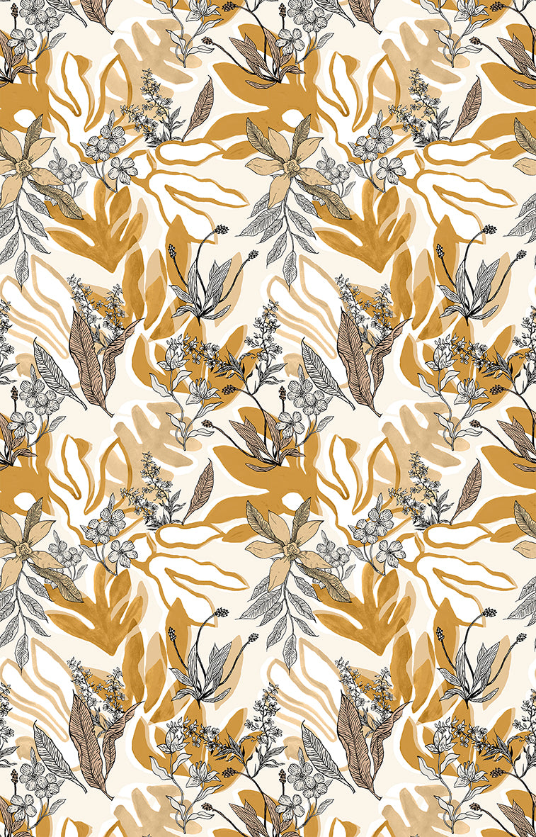 Papier peint panoramique Aquatic Flowers