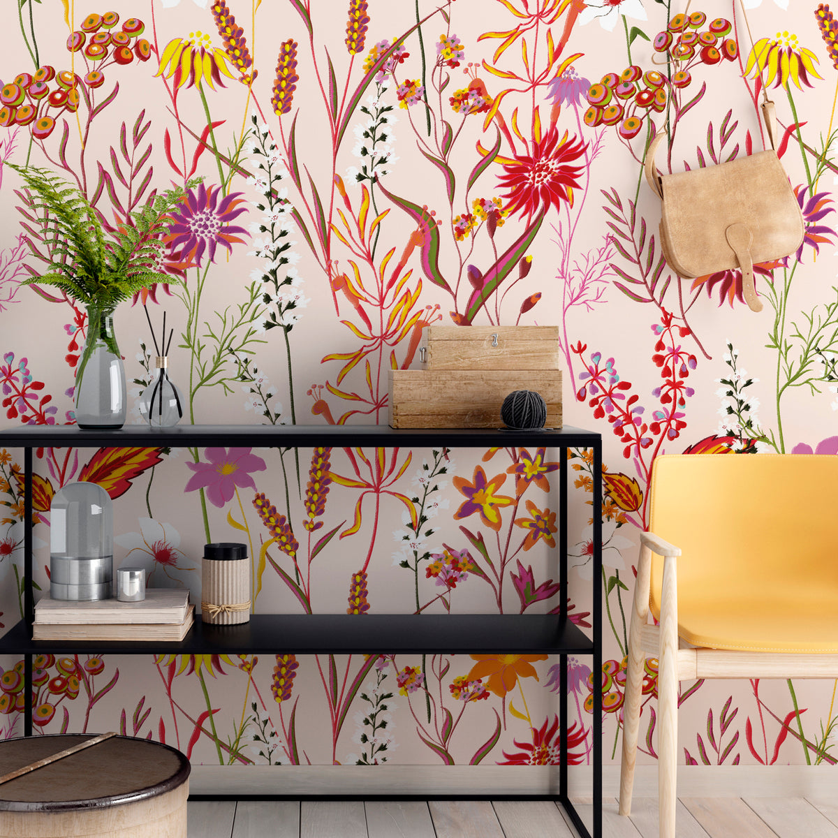 Panoramic wallpaper Summer Garden