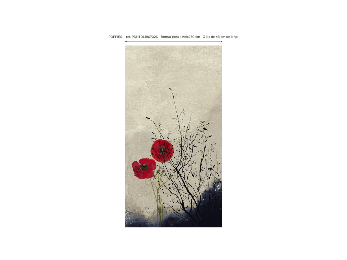 Papier peint panoramique Poppies