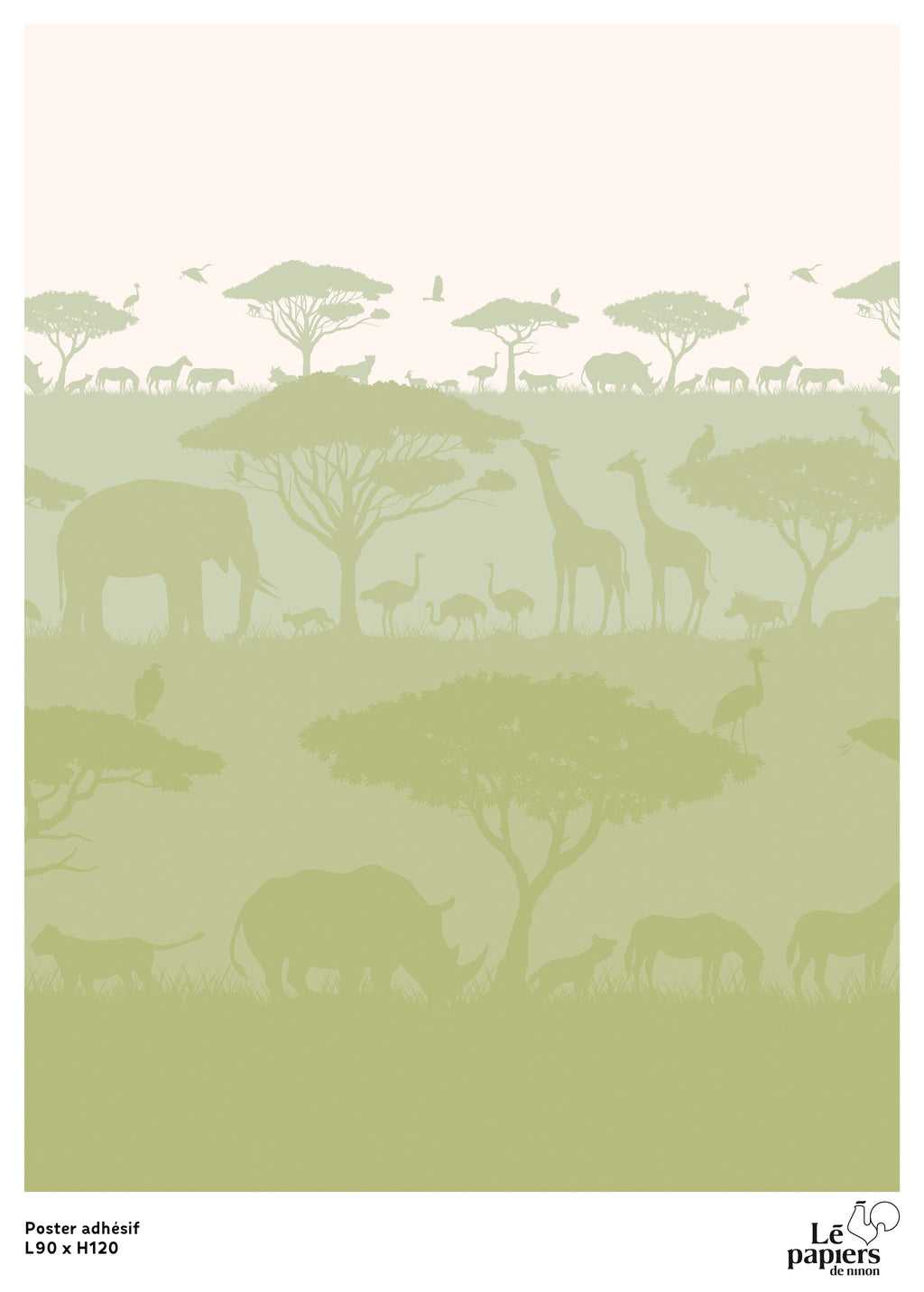 Poster adhésif Savane