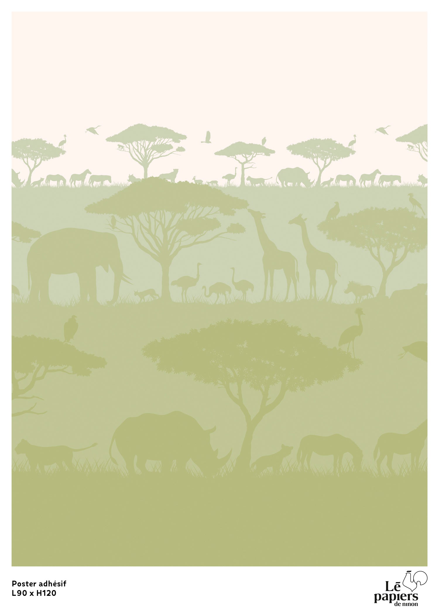 Poster adhésif Savane