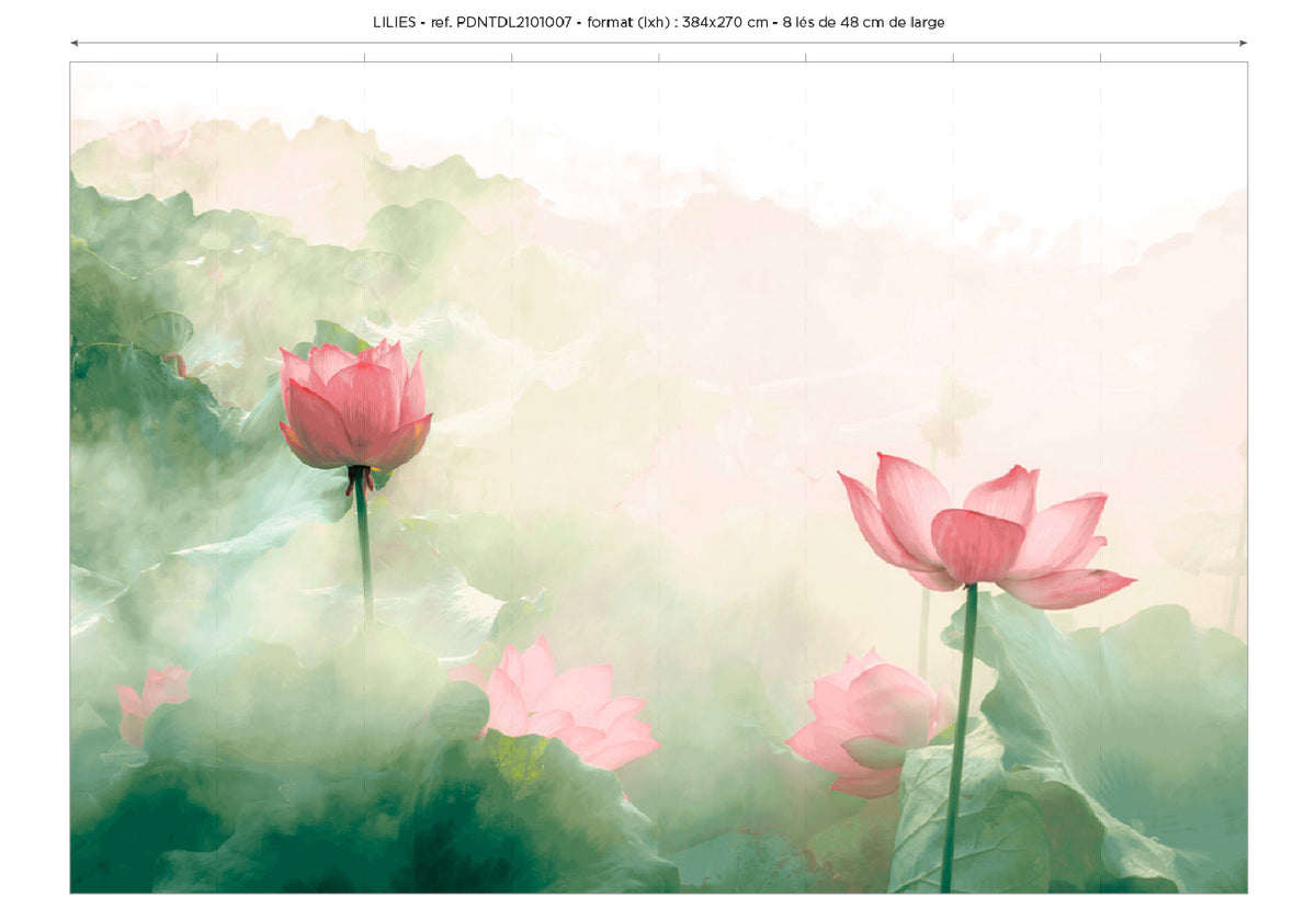 Papier peint panoramique Lilies