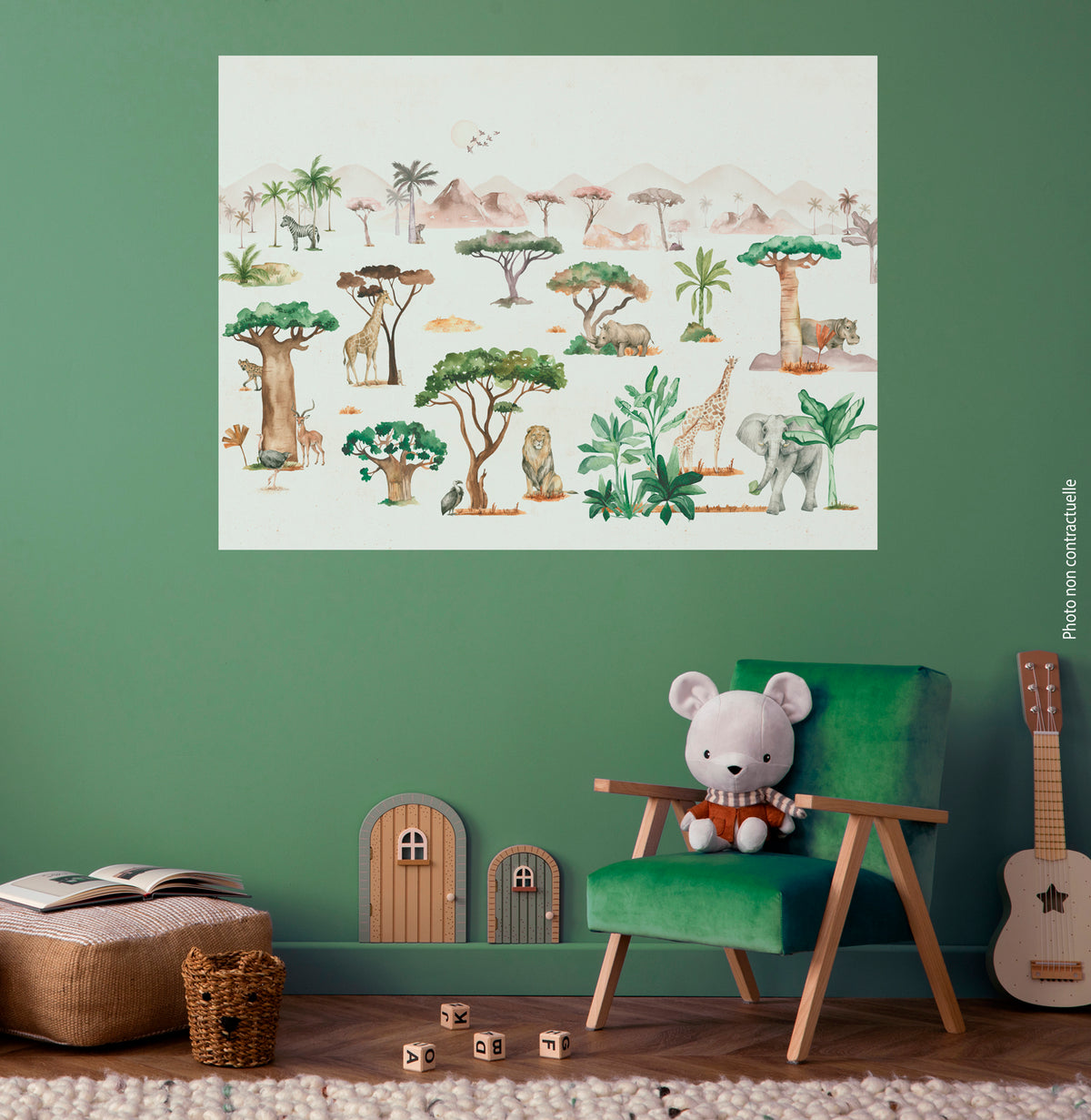 Serengeti adhesive poster 