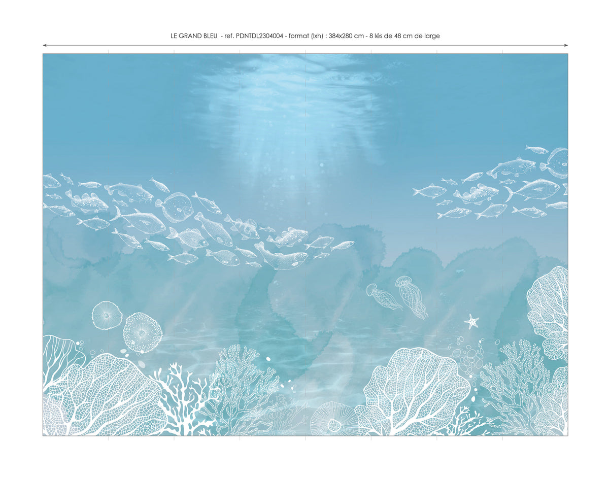 Papier peint panoramique Le Grand Bleu