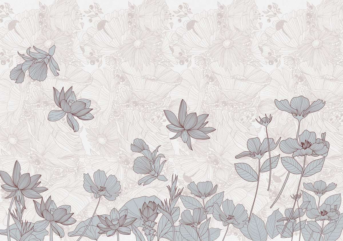 Papier peint panoramique Murmure floral