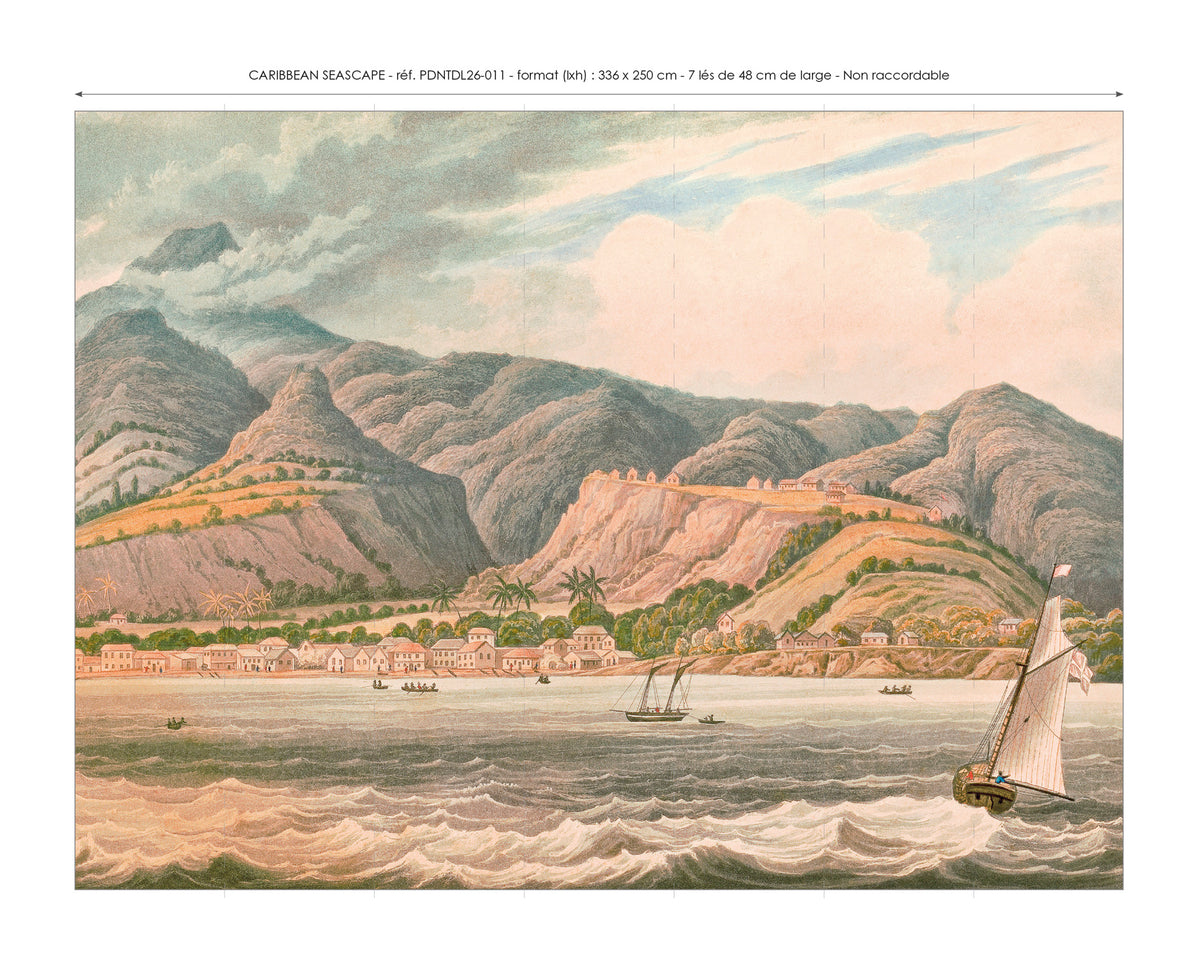 Papier peint panoramique Caribbean seascape