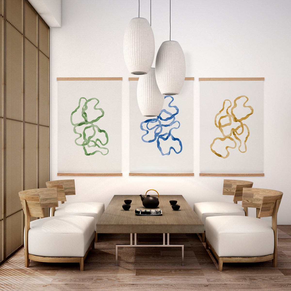Hanging canvas Abstract Yellow