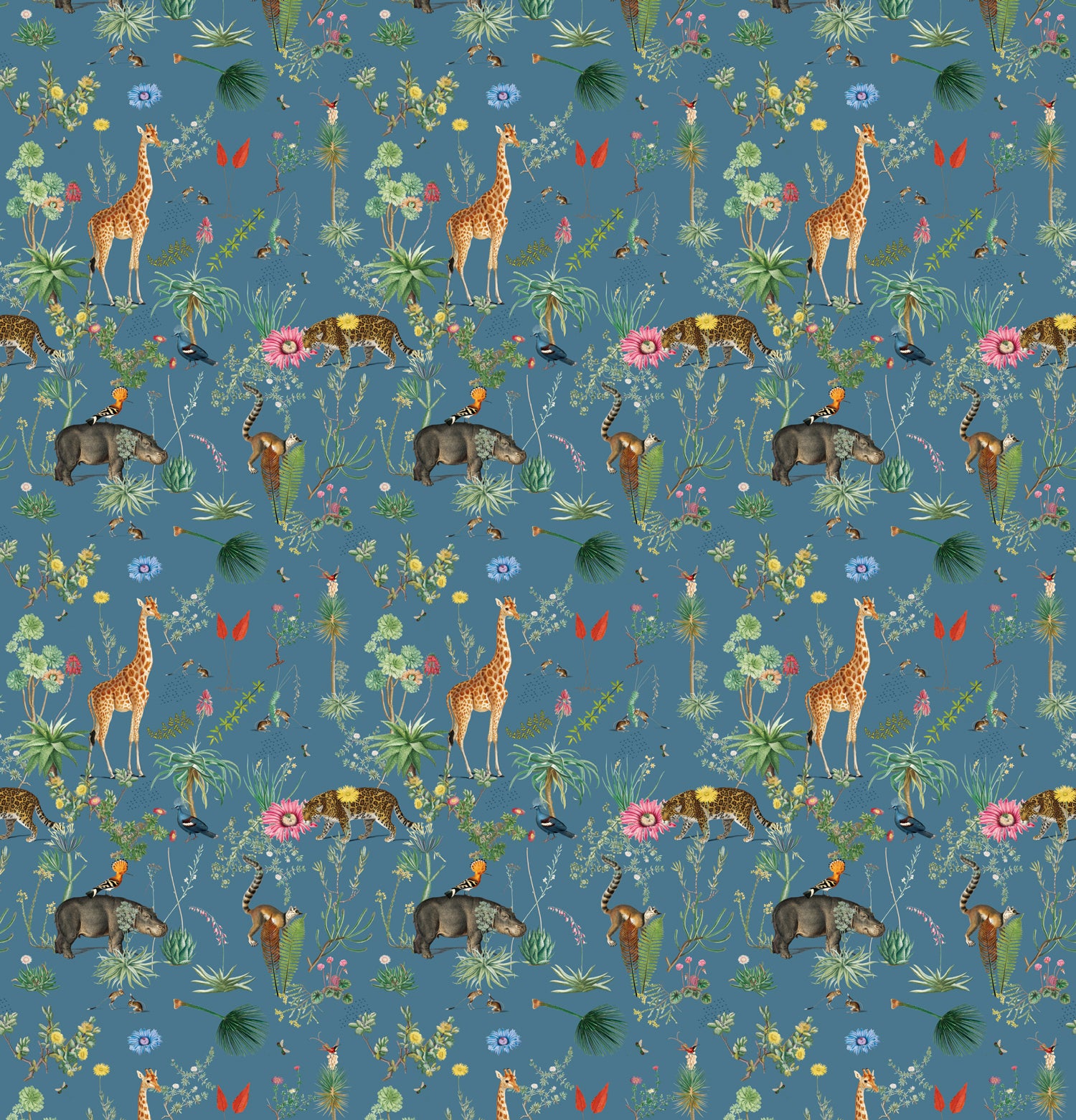 Papier peint panoramique Bestiaire Botanique Motif