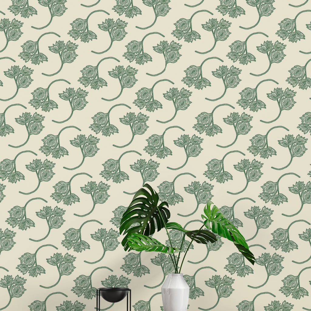Papier peint #58 - Volutes de fleurs