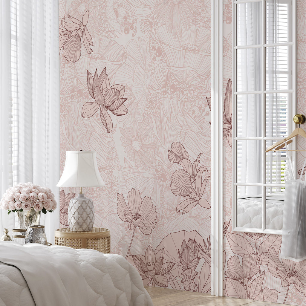 Papier peint panoramique Murmure floral