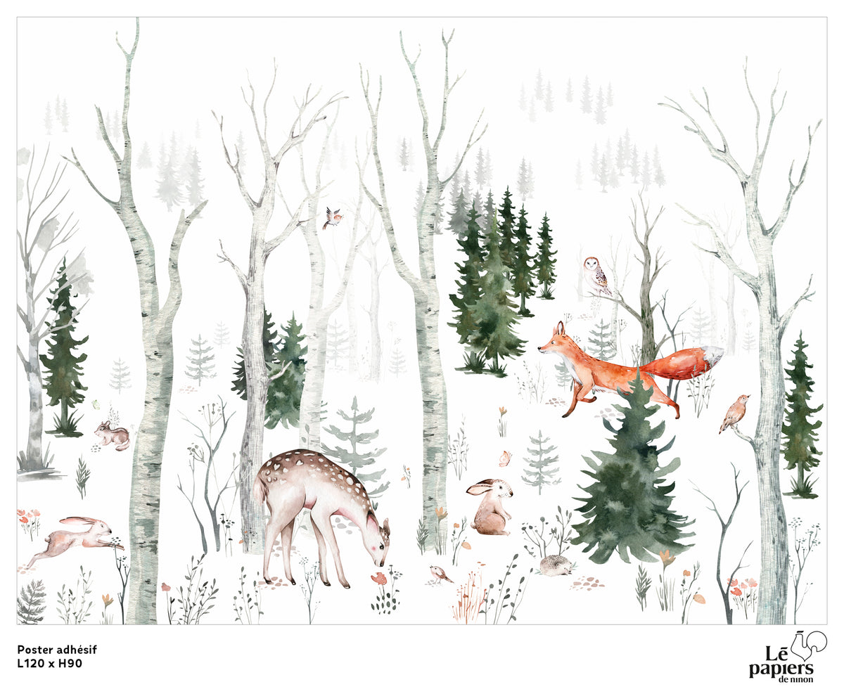 Poster adhésif Bambi & Co