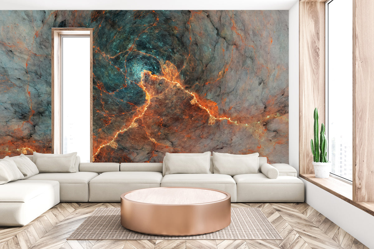 Papier peint panoramique Marble On Fire
