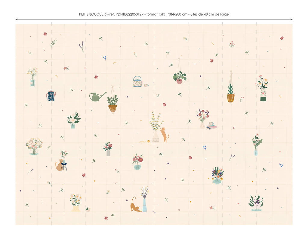 Panoramic wallpaper Small Bouquets
