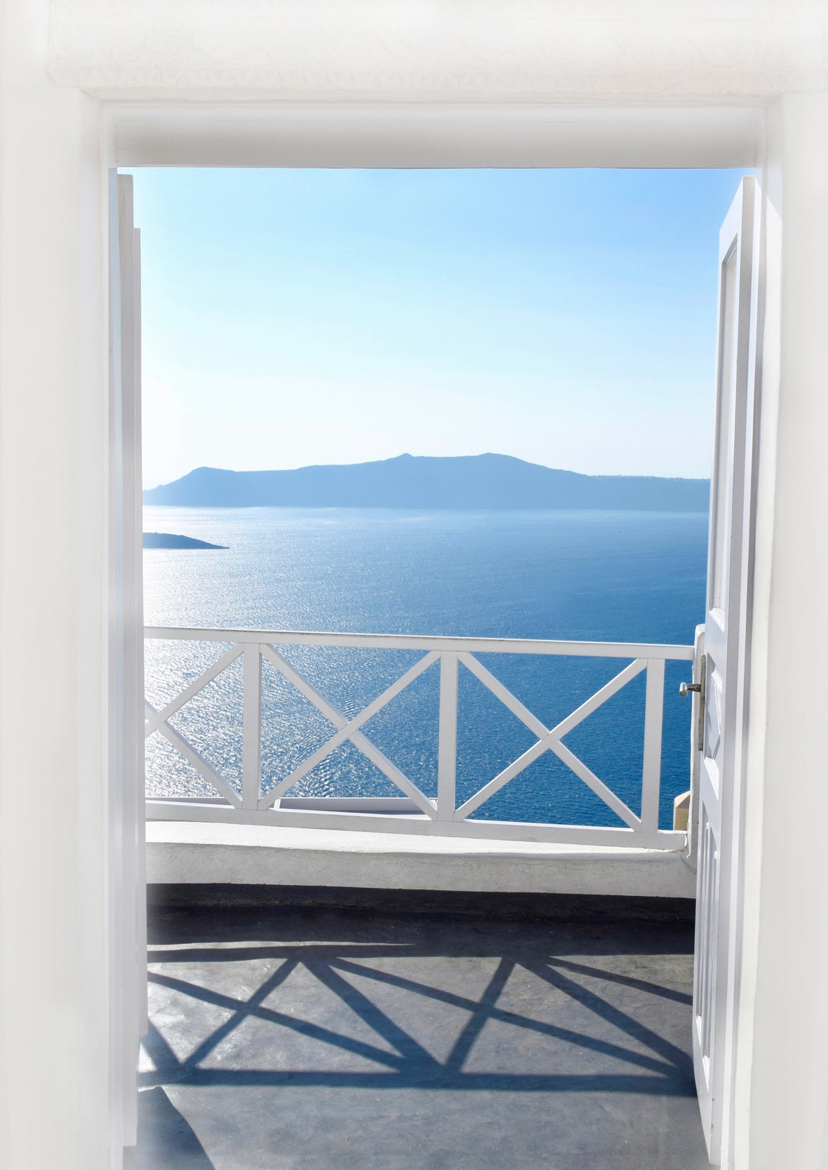 Santorini panoramic wallpaper