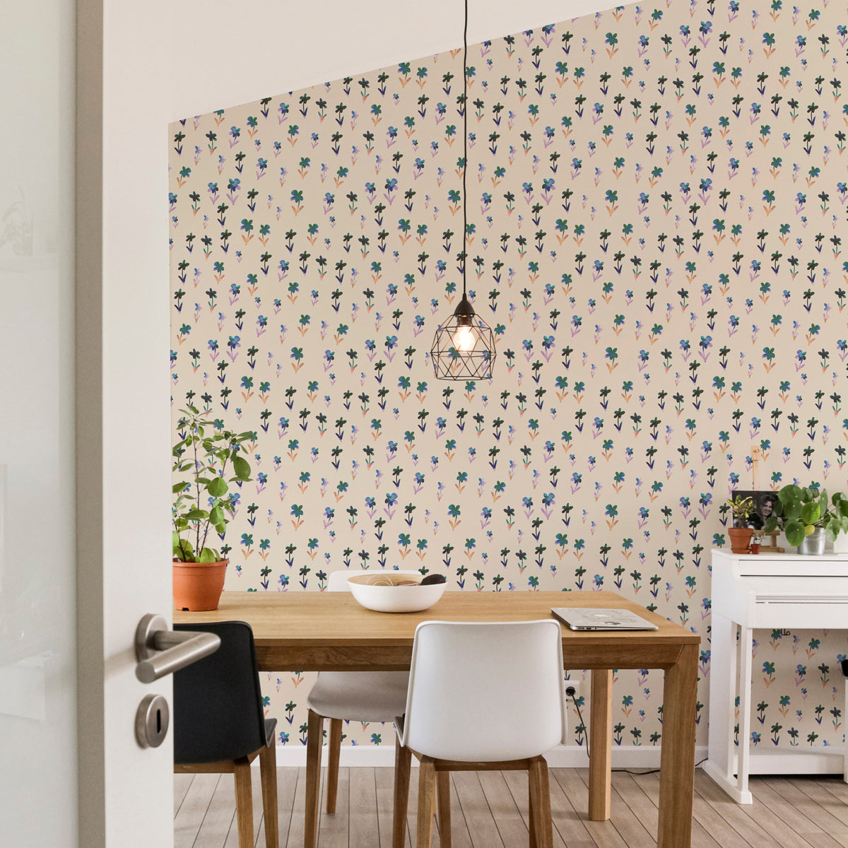Papier peint Lignes Florales