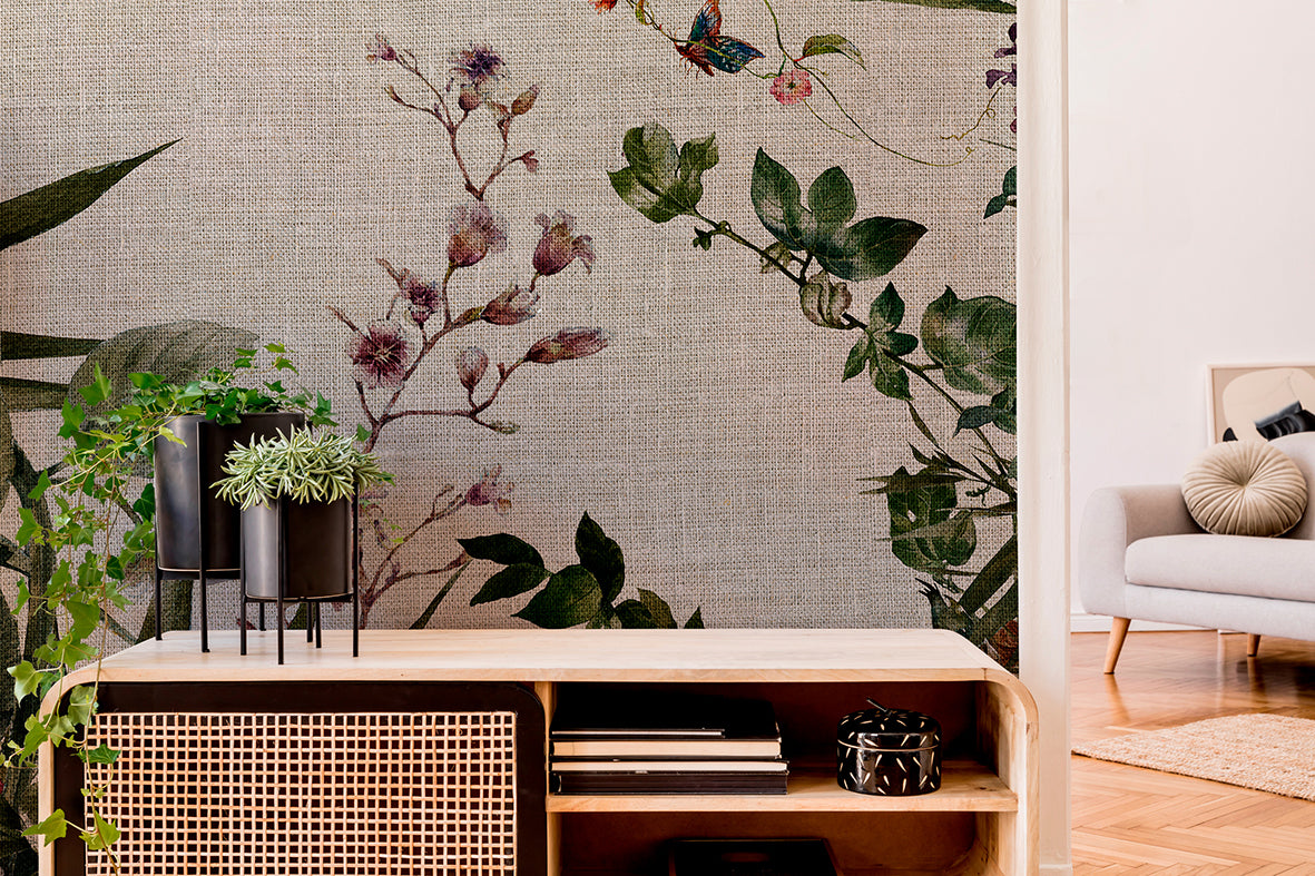 Panoramic wallpaper Damask
