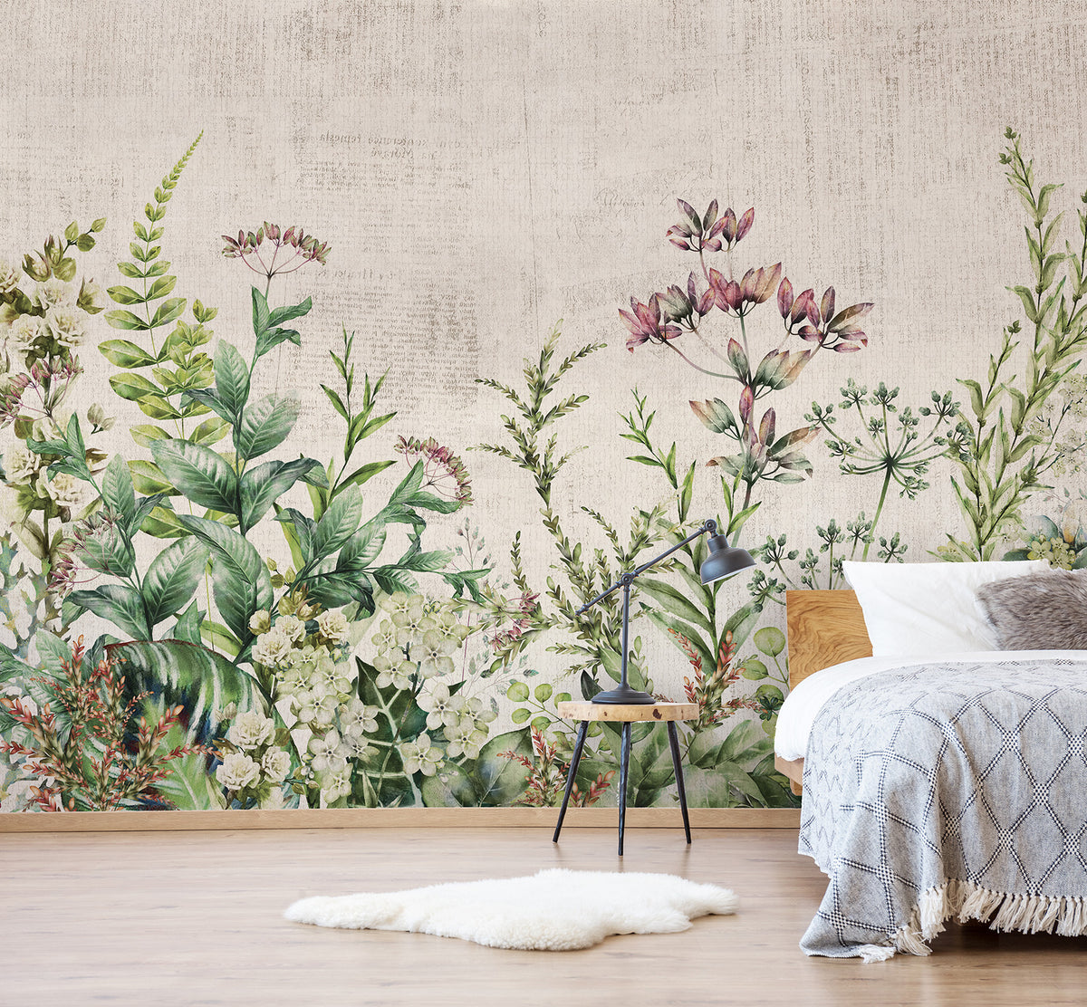 Panoramic wallpaper Wild Herbarium