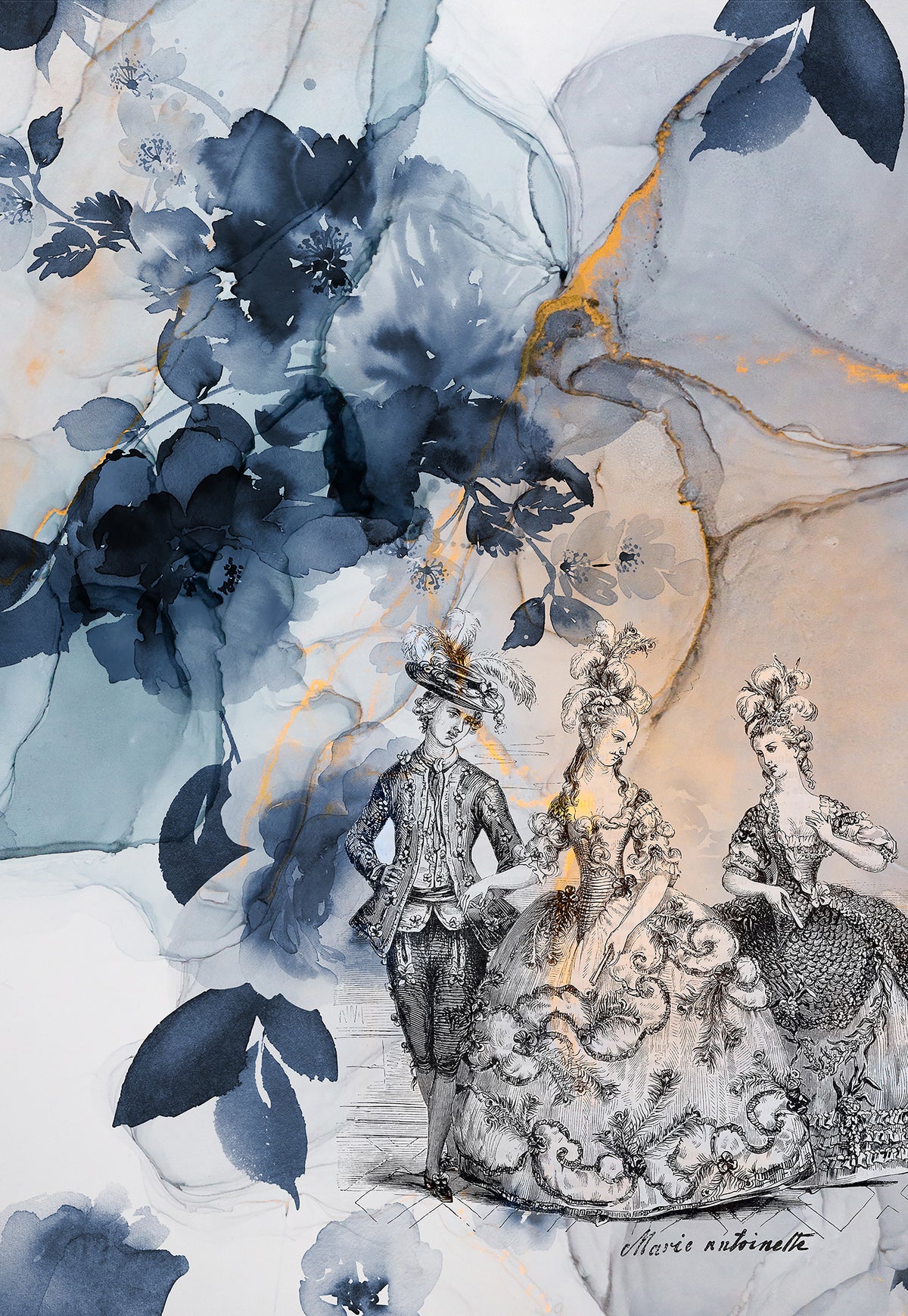 Papier peint panoramique Marie-Antoinette