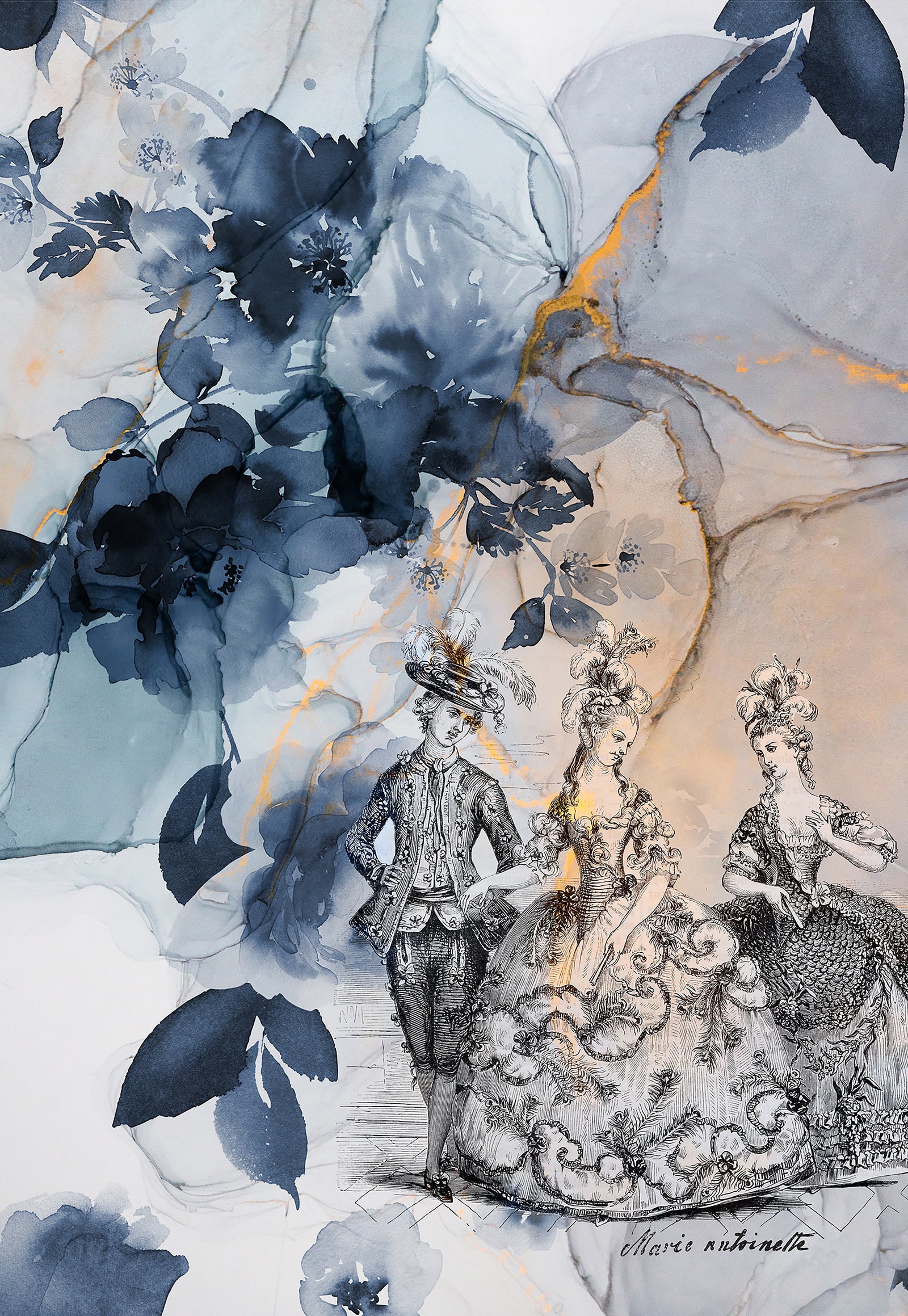 Papier peint panoramique Marie-Antoinette