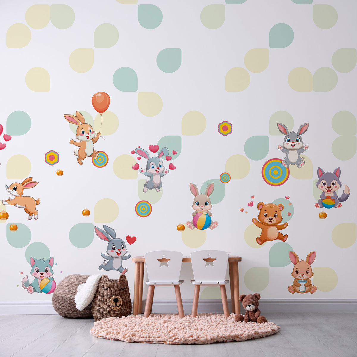 Papier peint panoramique -  Animaux de la Forêt