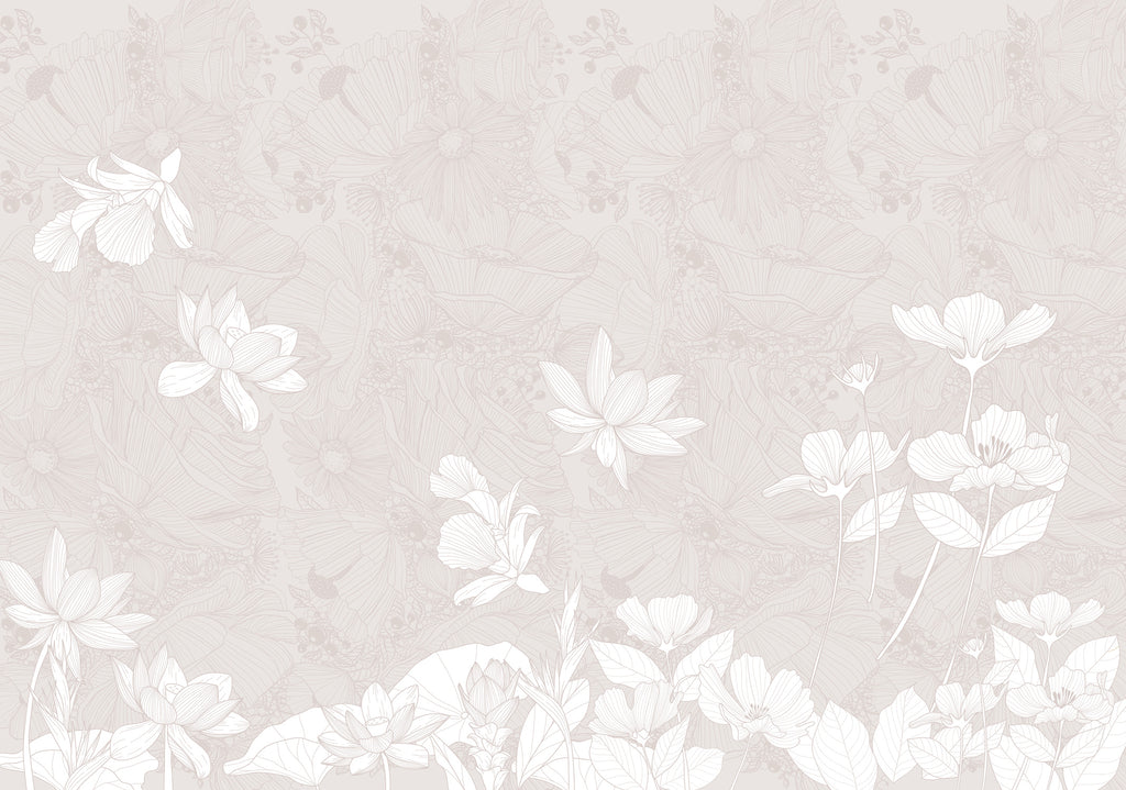 Papier peint panoramique Murmure floral