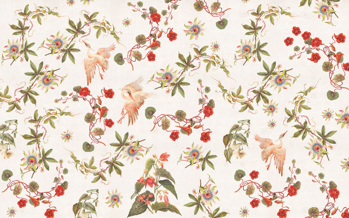 Papier peint panoramique Herons & Flowers XL