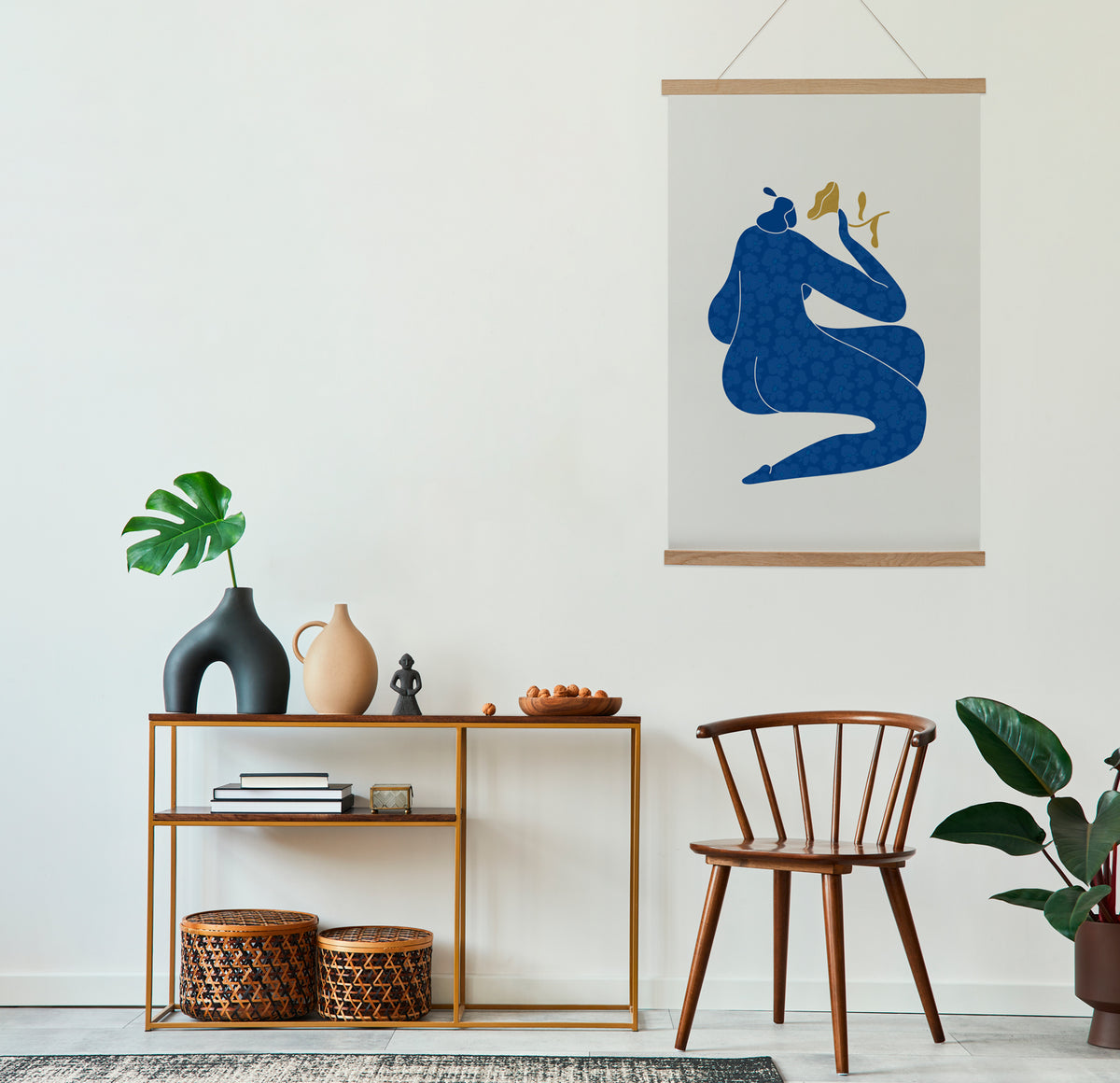 Hanging Canvas Woman in Bloom