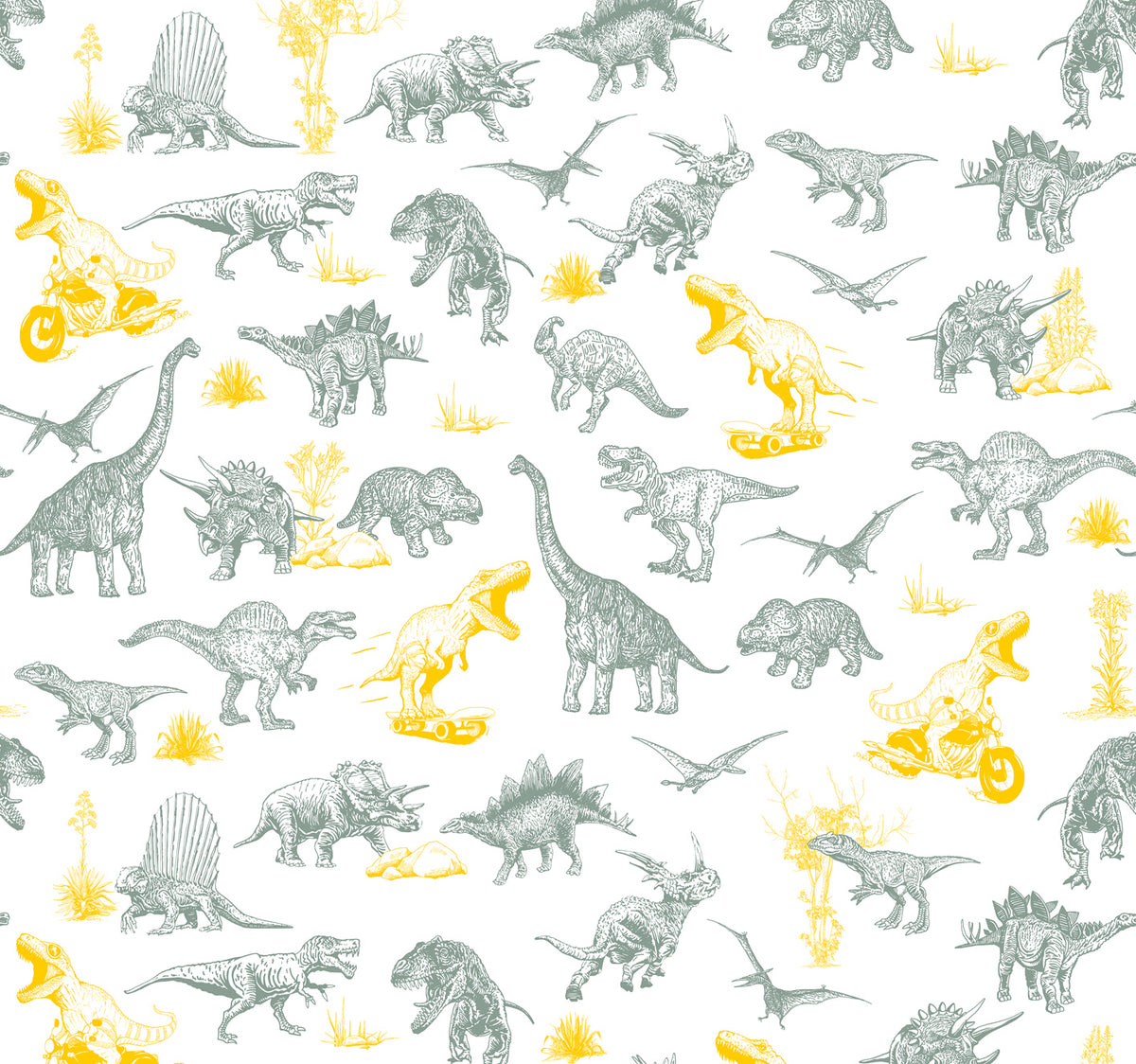 Dino Fun panoramic wallpaper