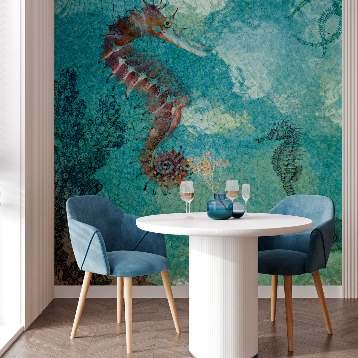 Seahorse panoramic wallpaper