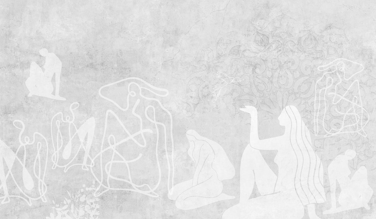 Mahsa Grey XL Panoramic Wallpaper