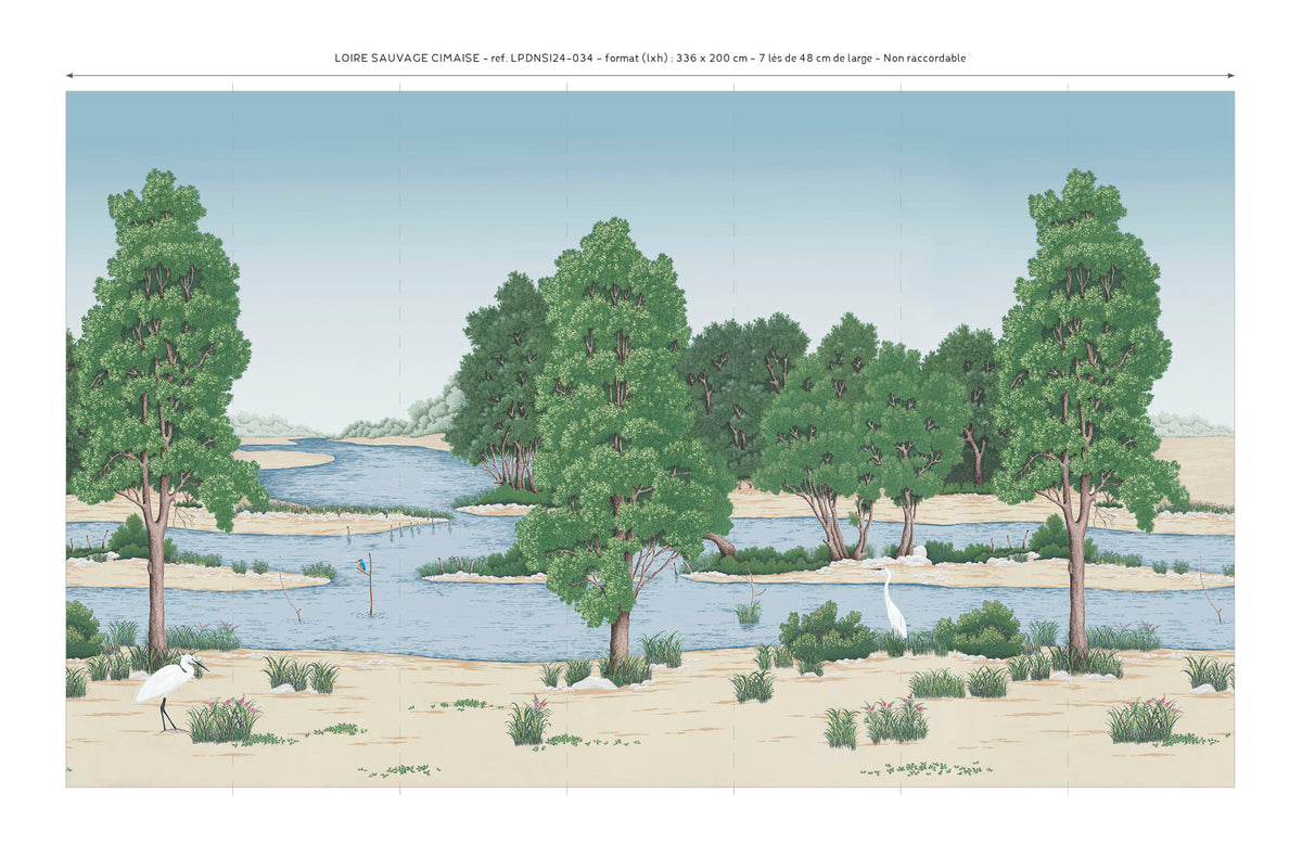 Papier peint panoramique Loire sauvage cimaise