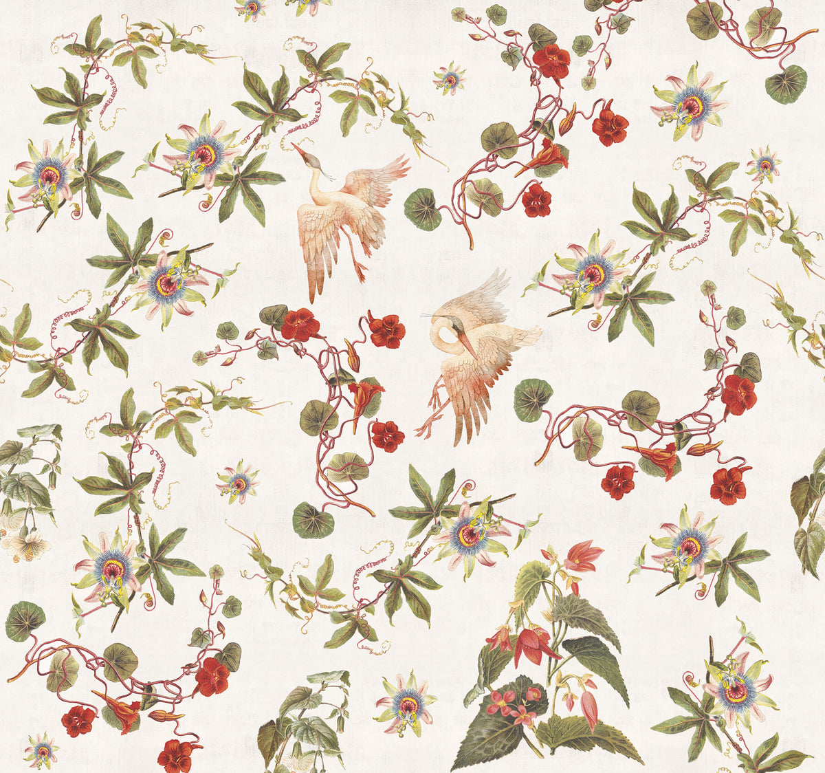 Papier peint panoramique Herons & Flowers