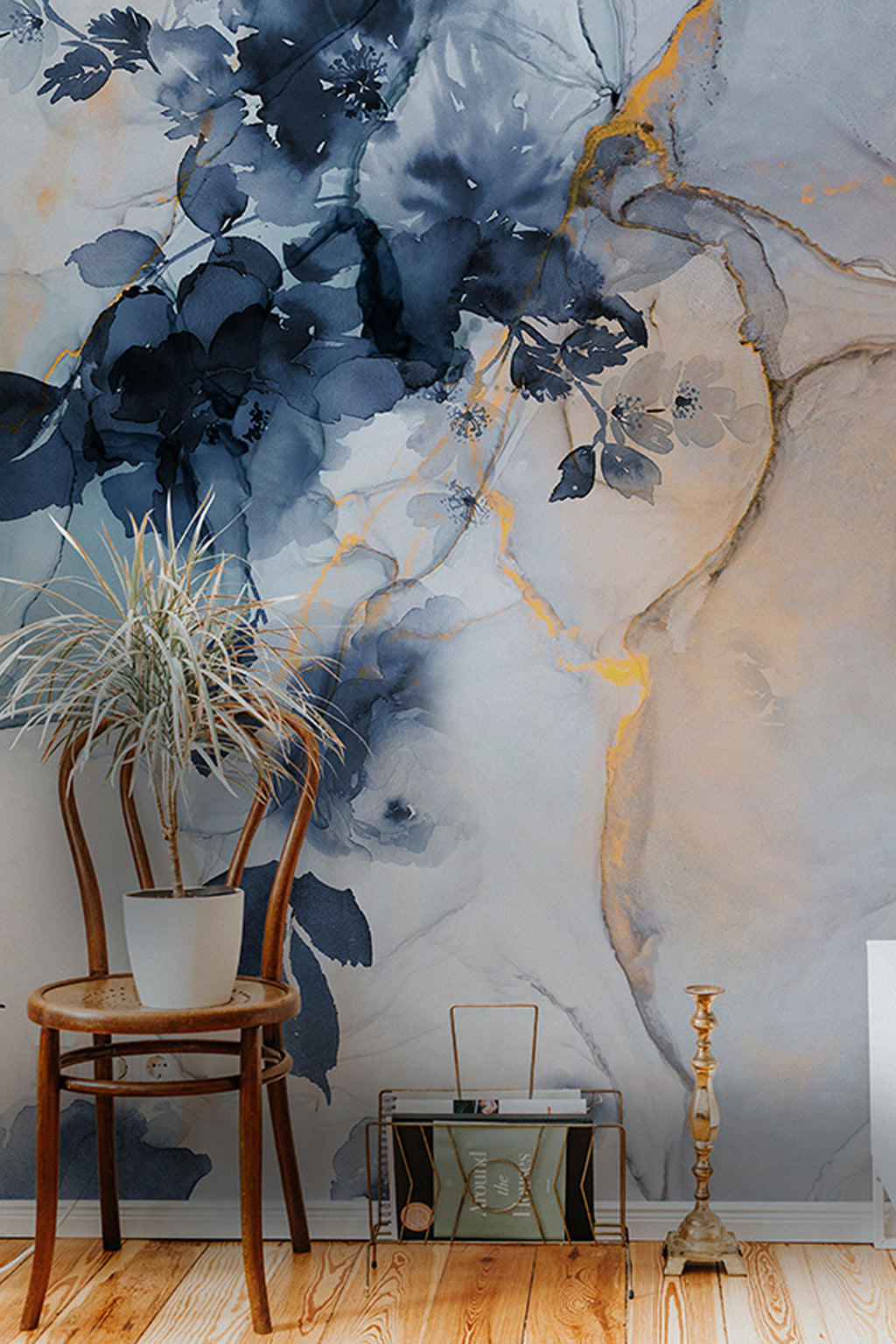 Papier peint panoramique Marble&Flowers