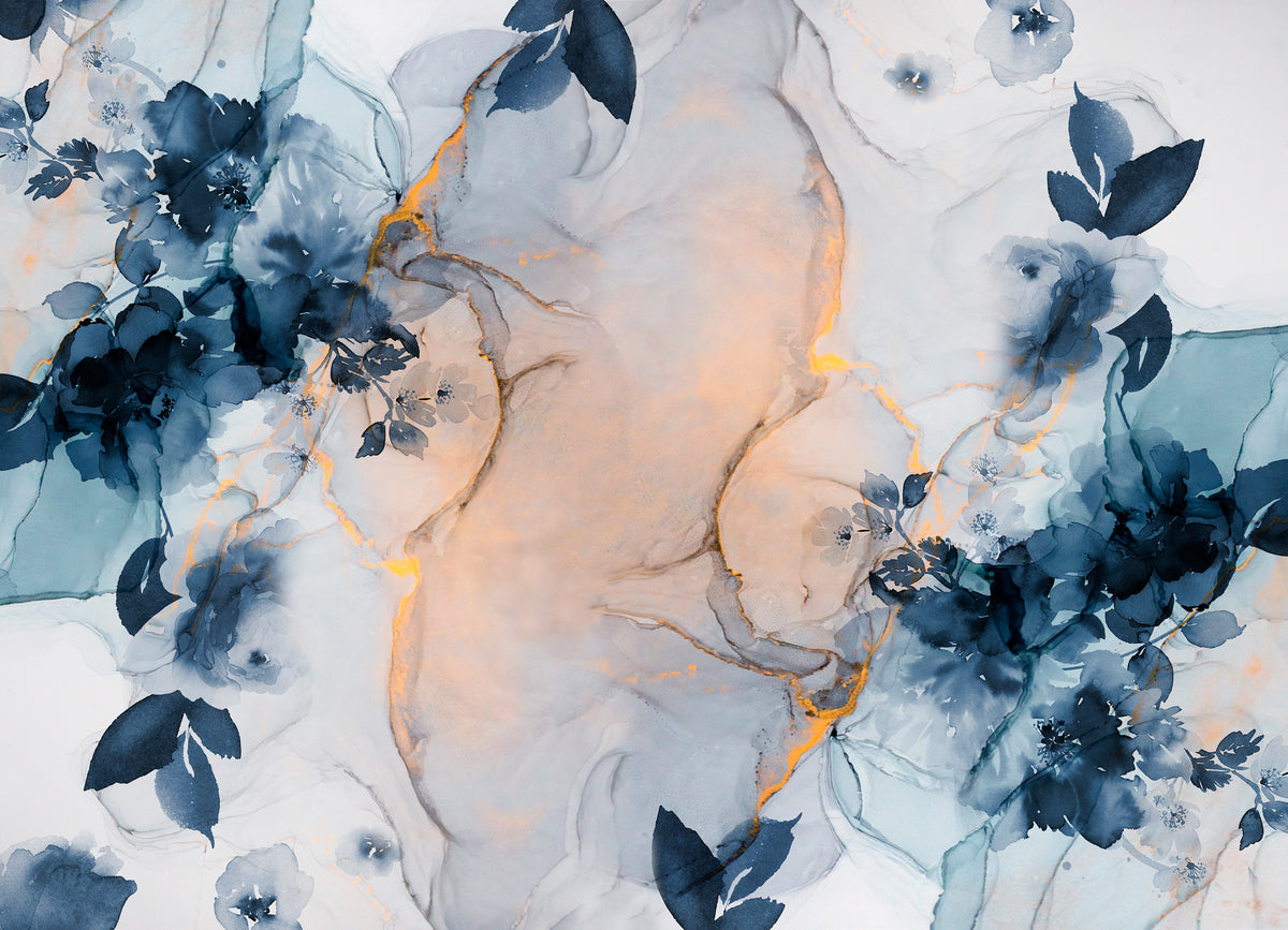 Papier peint panoramique Marble&Flowers XL