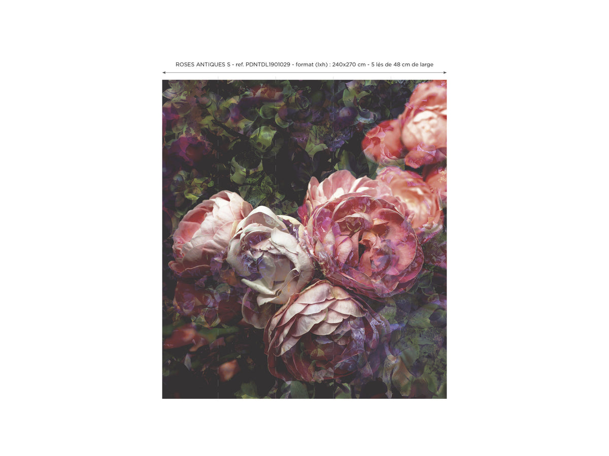 Papier peint panoramique Roses Antiques