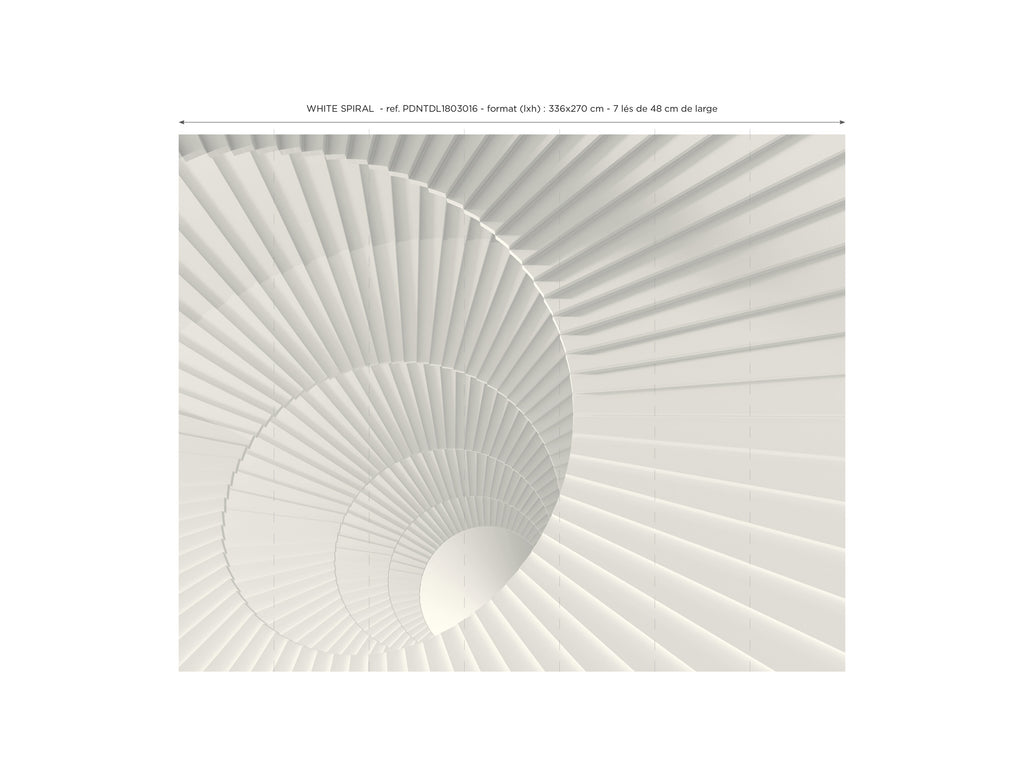 Papier peint panoramique White Spiral