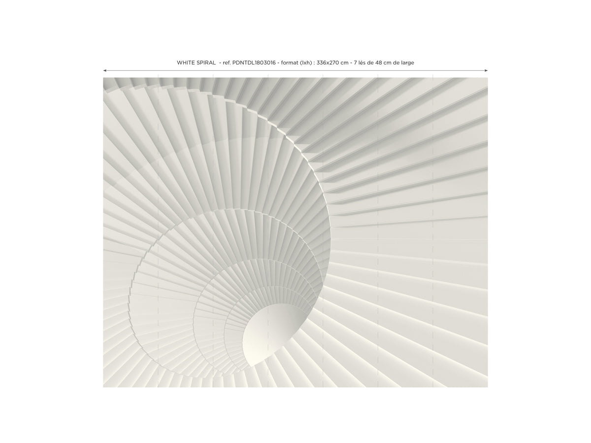 Papier peint panoramique White Spiral