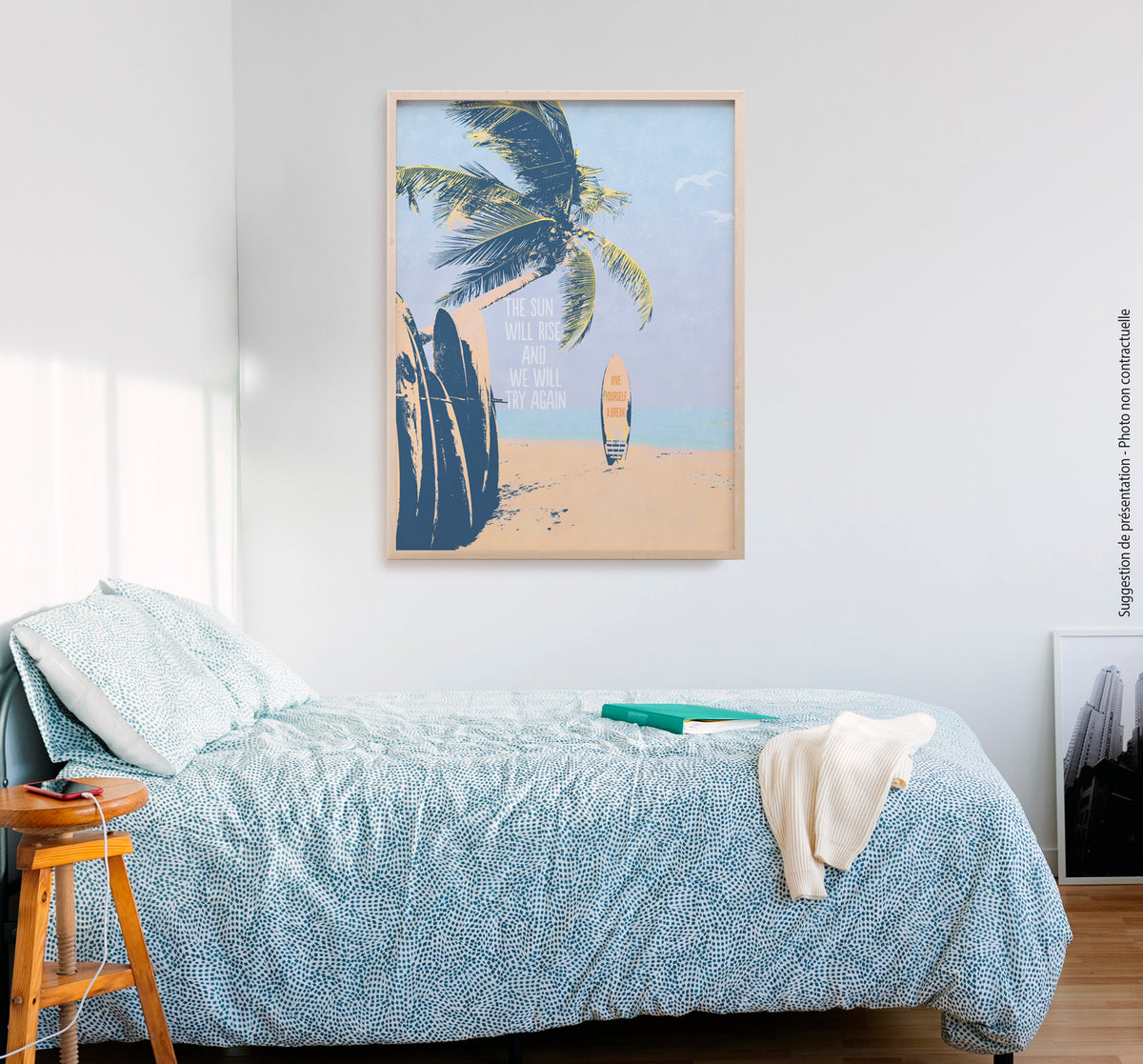 Wave Surfer adhesive poster 