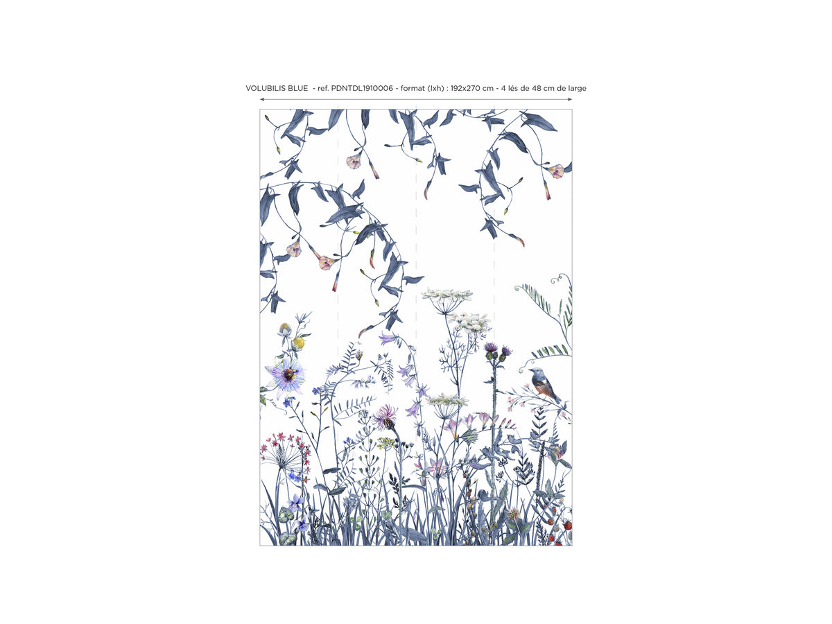 Volubilis Blue panoramic wallpaper