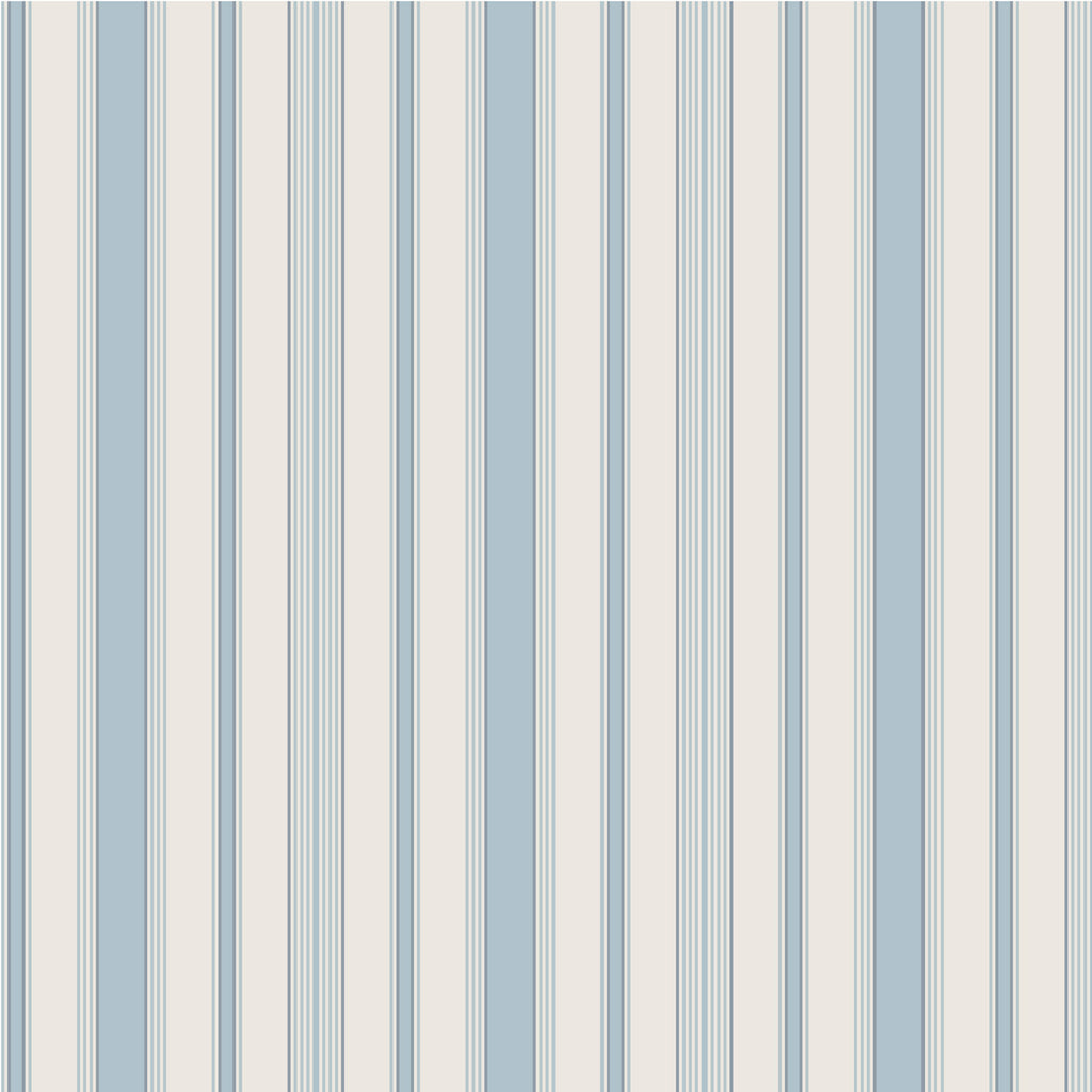 Papier peint à rayures Auguste - Bleu