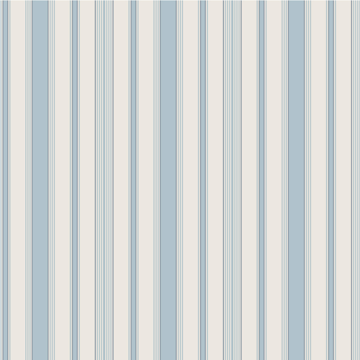Papier peint à rayures Auguste - Bleu