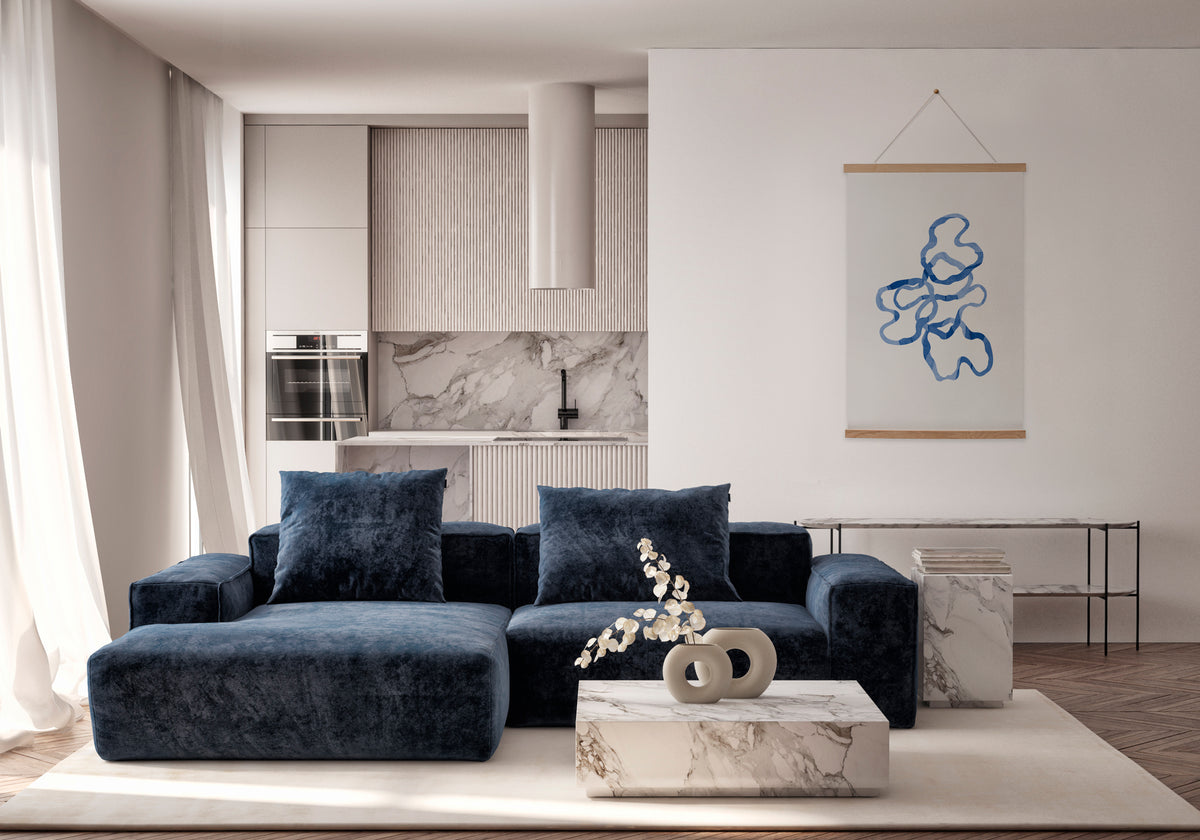 Abstract Blue Hanging Canvas