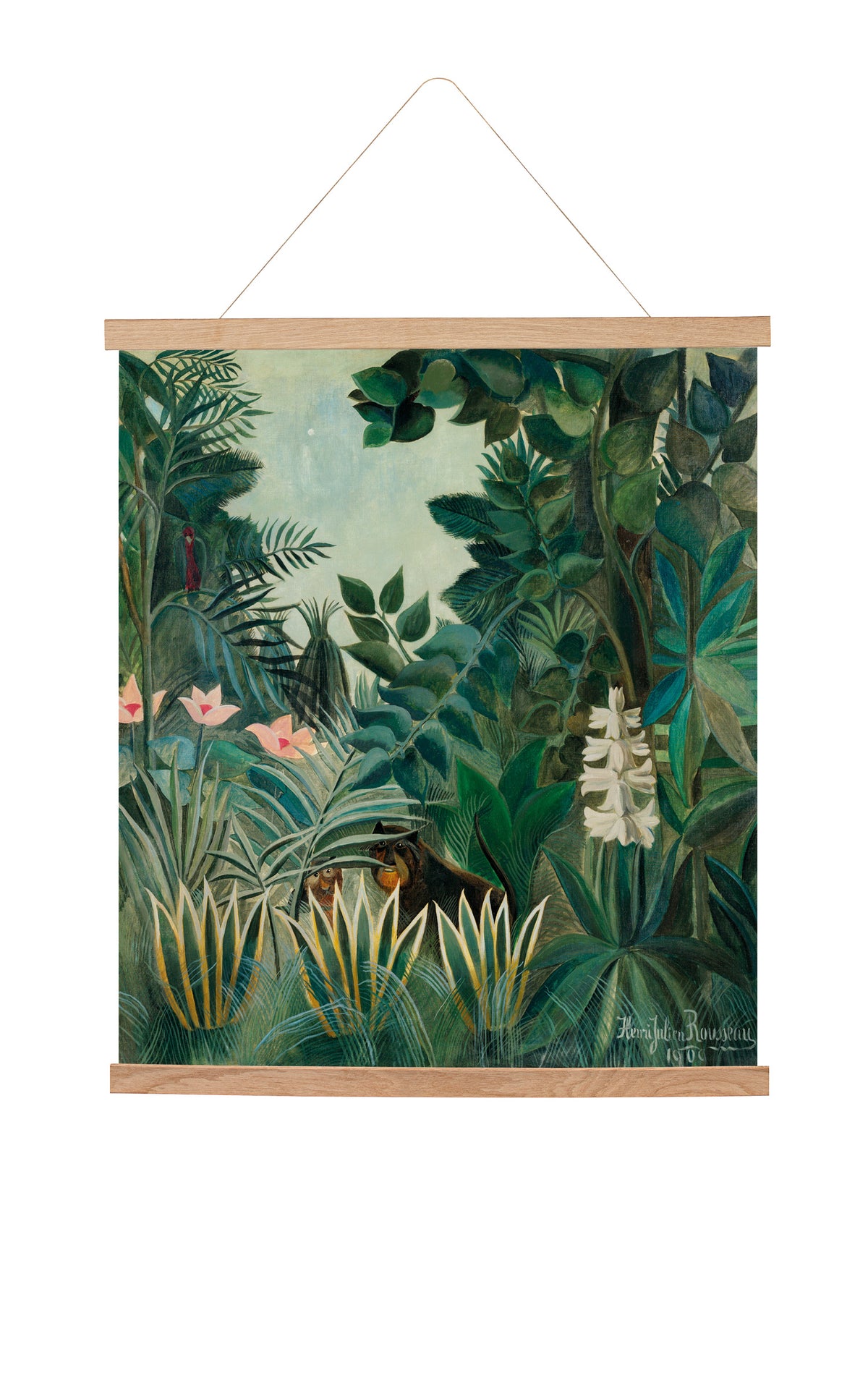 Hanging canvas The Equatorial Jungle (1909) Henri Rousseau