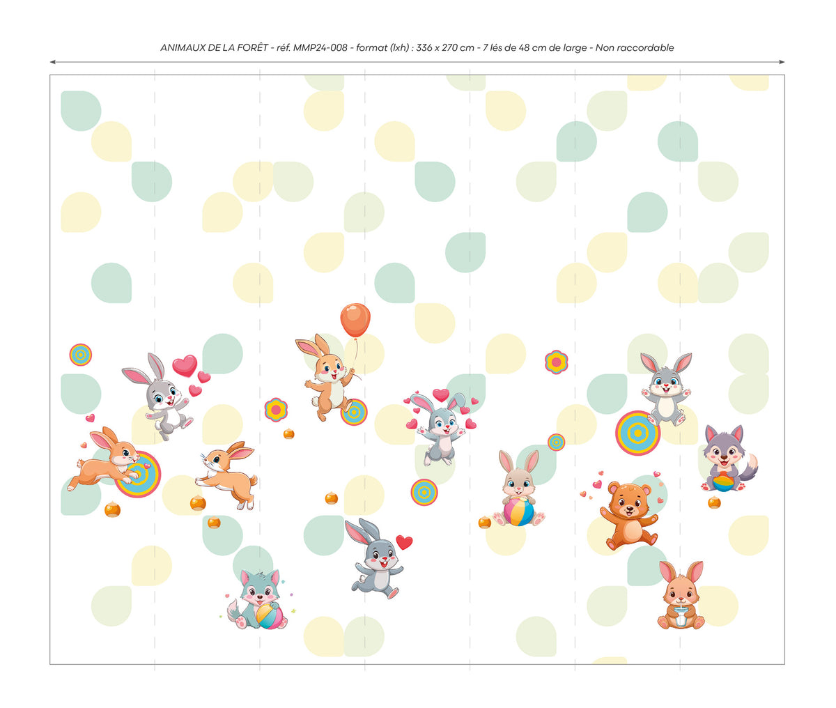 Papier peint panoramique -  Animaux de la Forêt