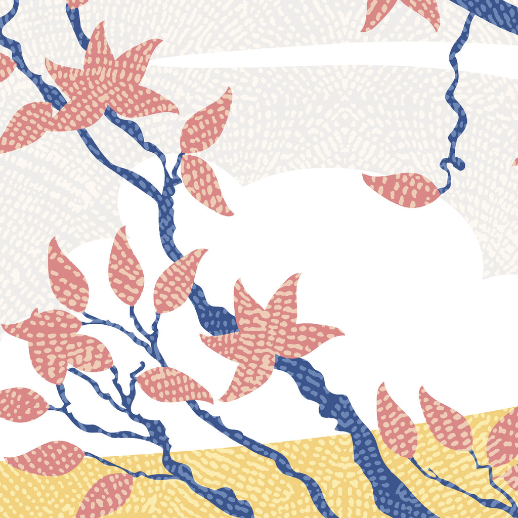 Papier peint panoramique Arbres Bleus