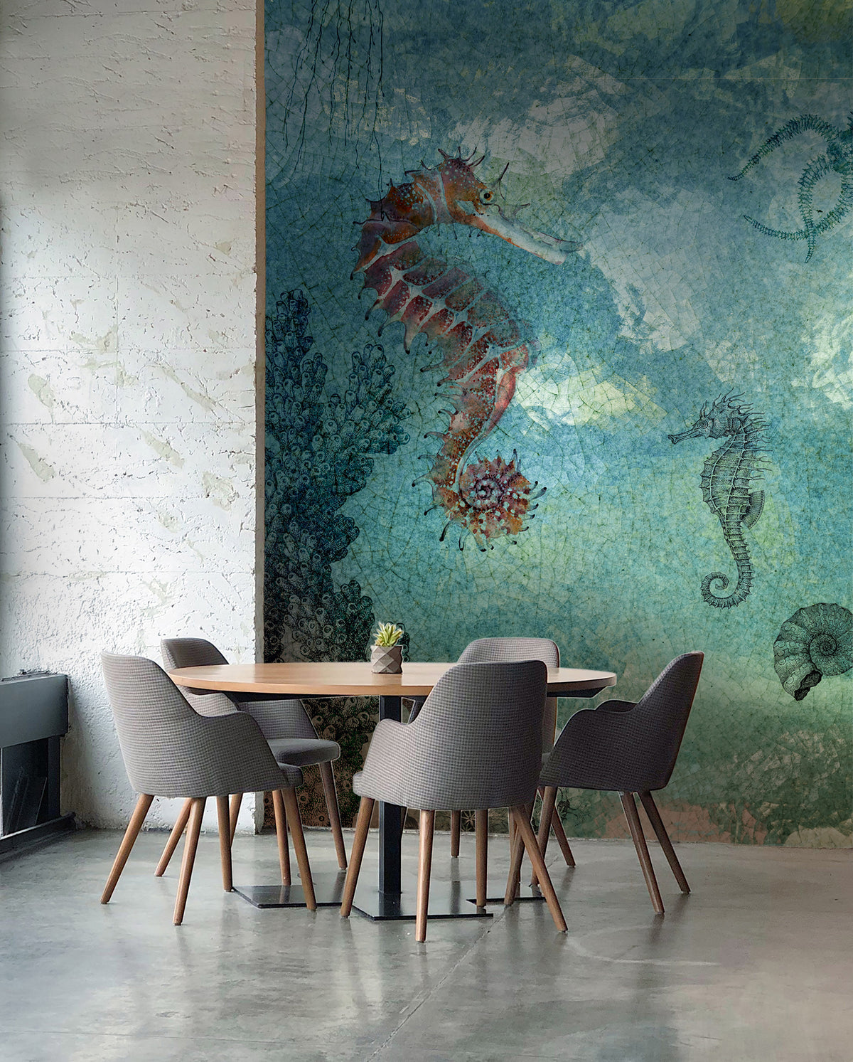 Seahorse panoramic wallpaper